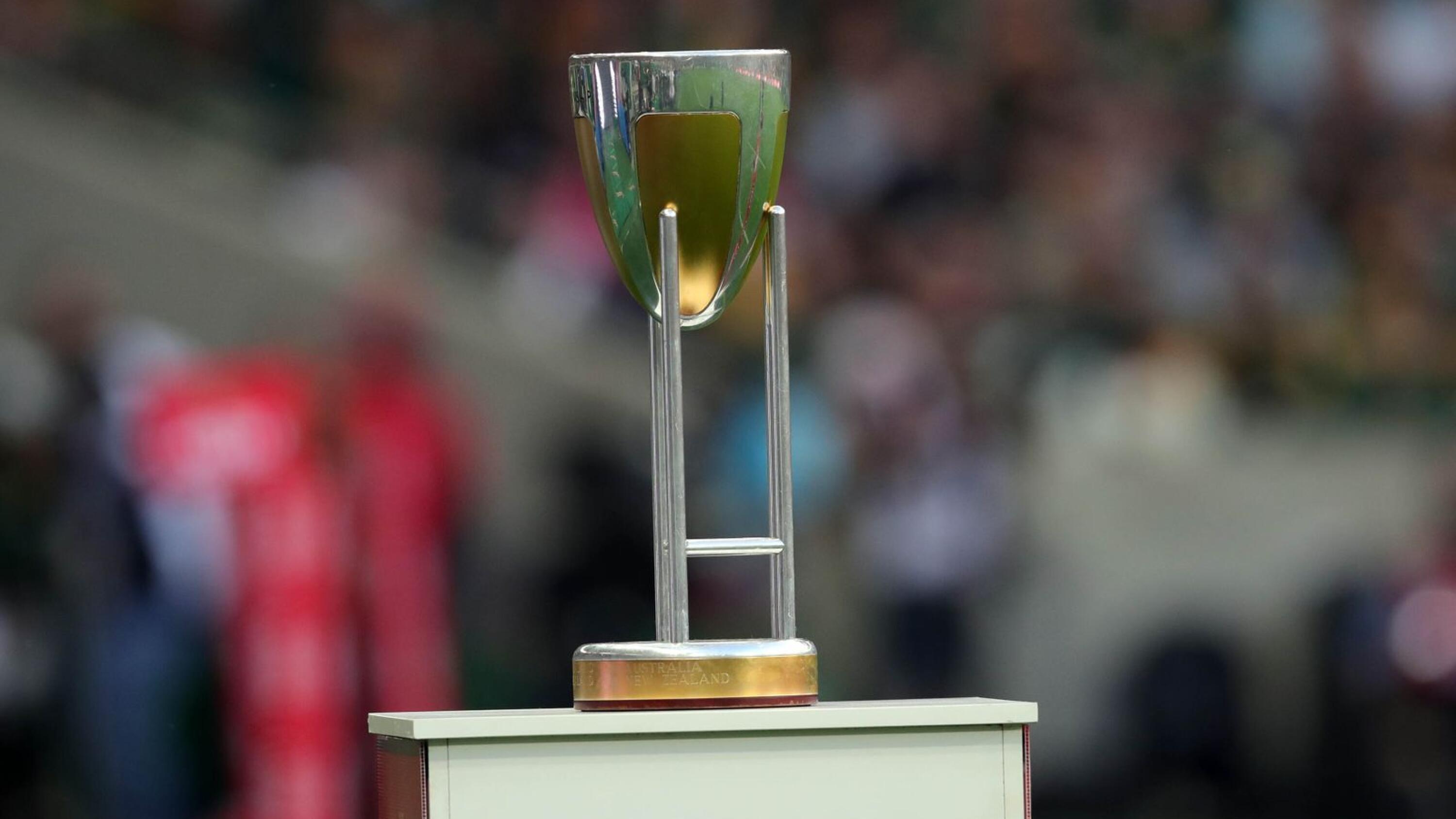 The Rugby Championship trophy on display before the Springboks’ game against the All Blacks at Mbombela Stadium in Mbombela