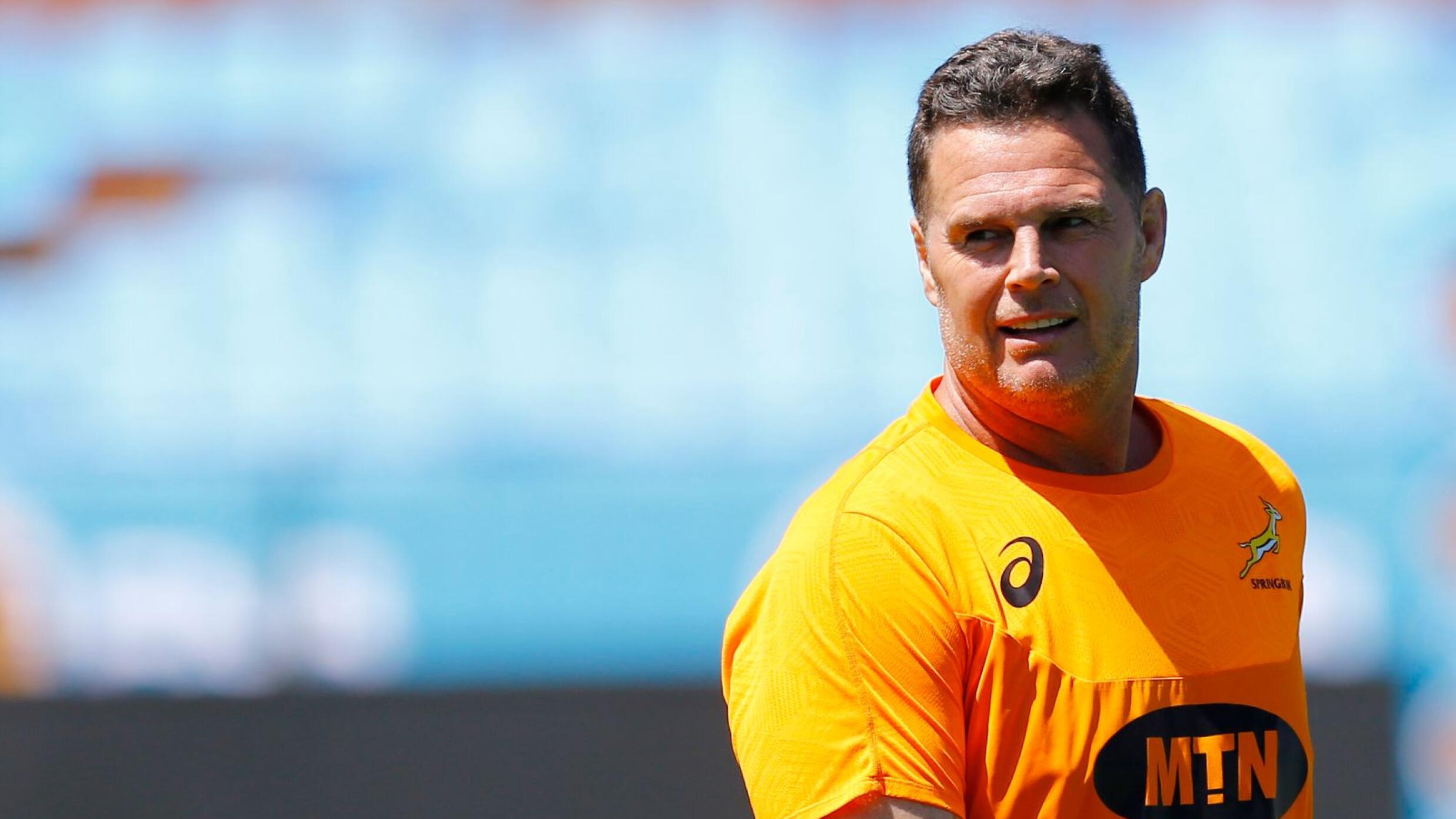 Director of Rugby Rassie Erasmus during a training session
