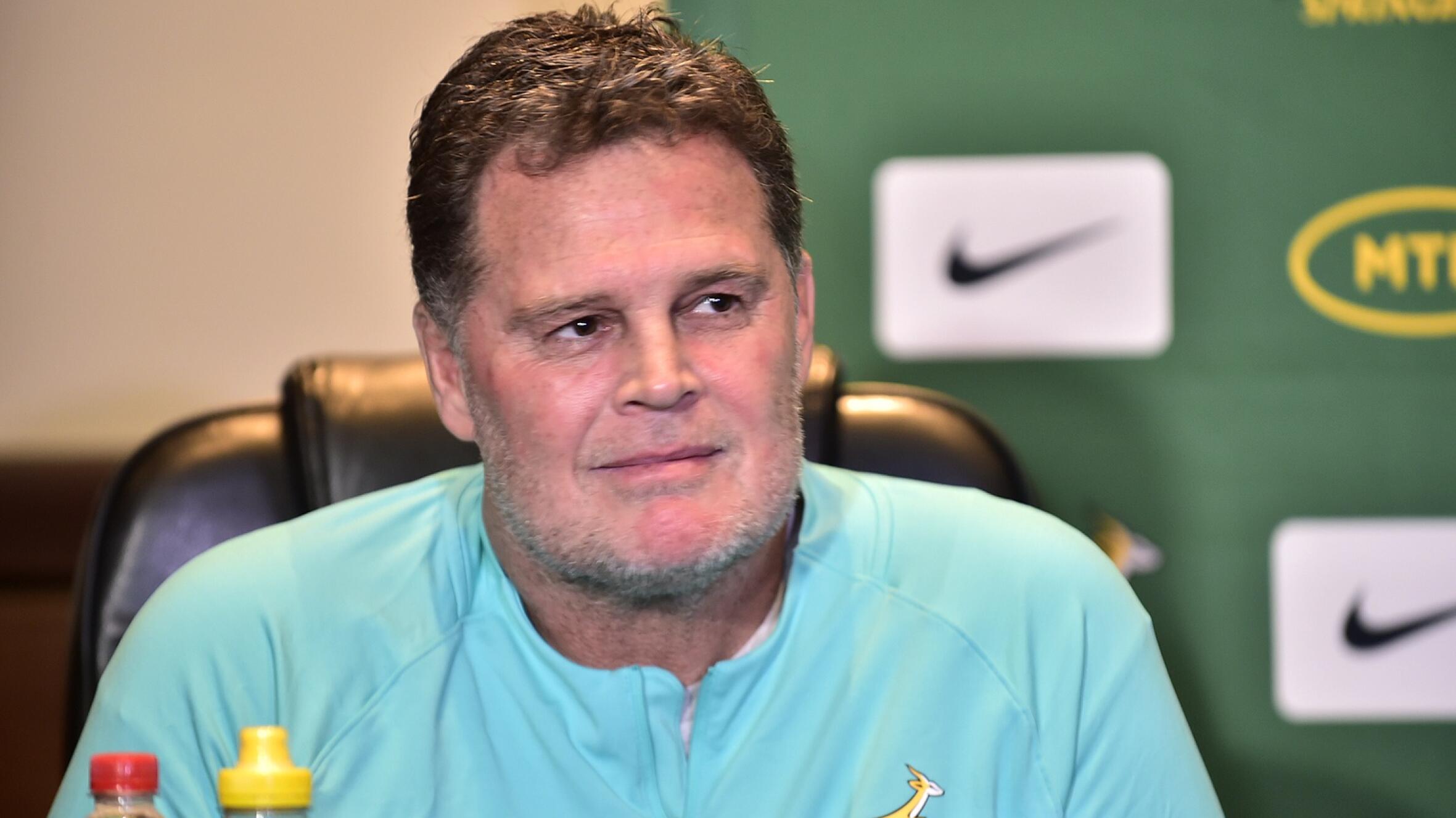 South Africa’s director of rugby Rassie Erasmus during a press conference