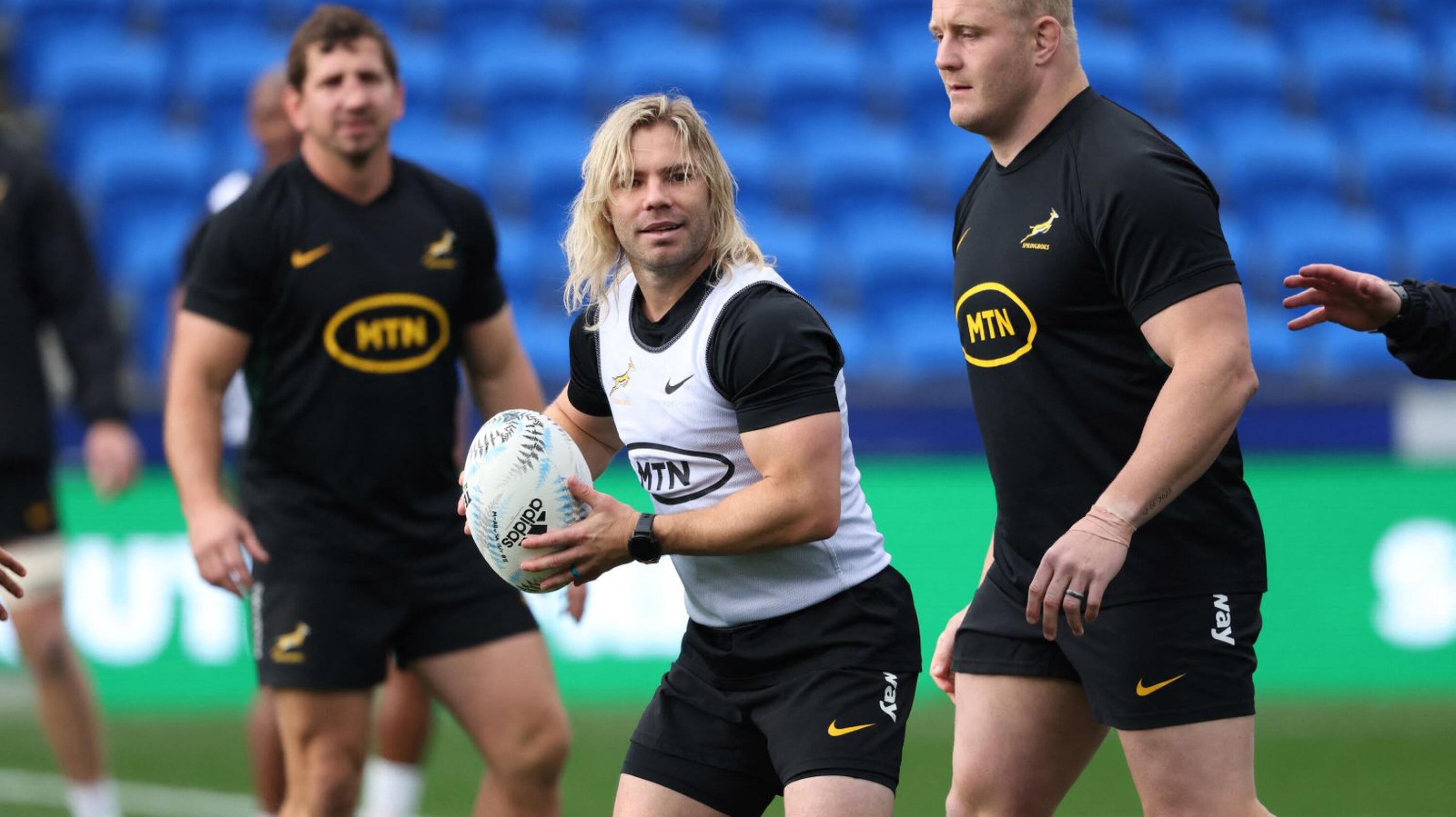 Faf de Klerk of South Africa takes part in the South Africa captain's run ahead of their rugby test match against New Zealand at Mt Smart in Auckland