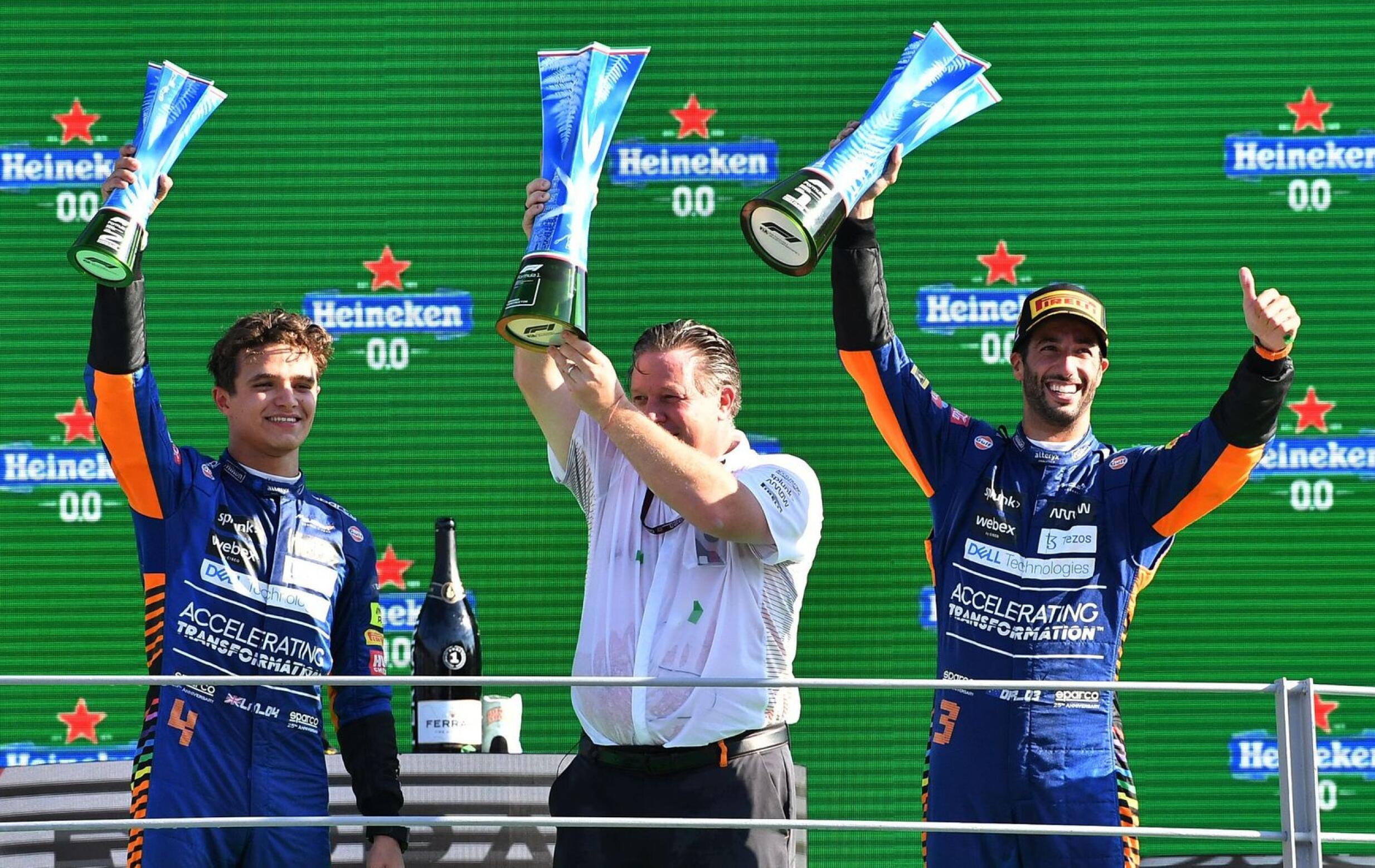 Ricciardo leads McLaren 1-2 at Monza as Hamilton, Vestappen crash