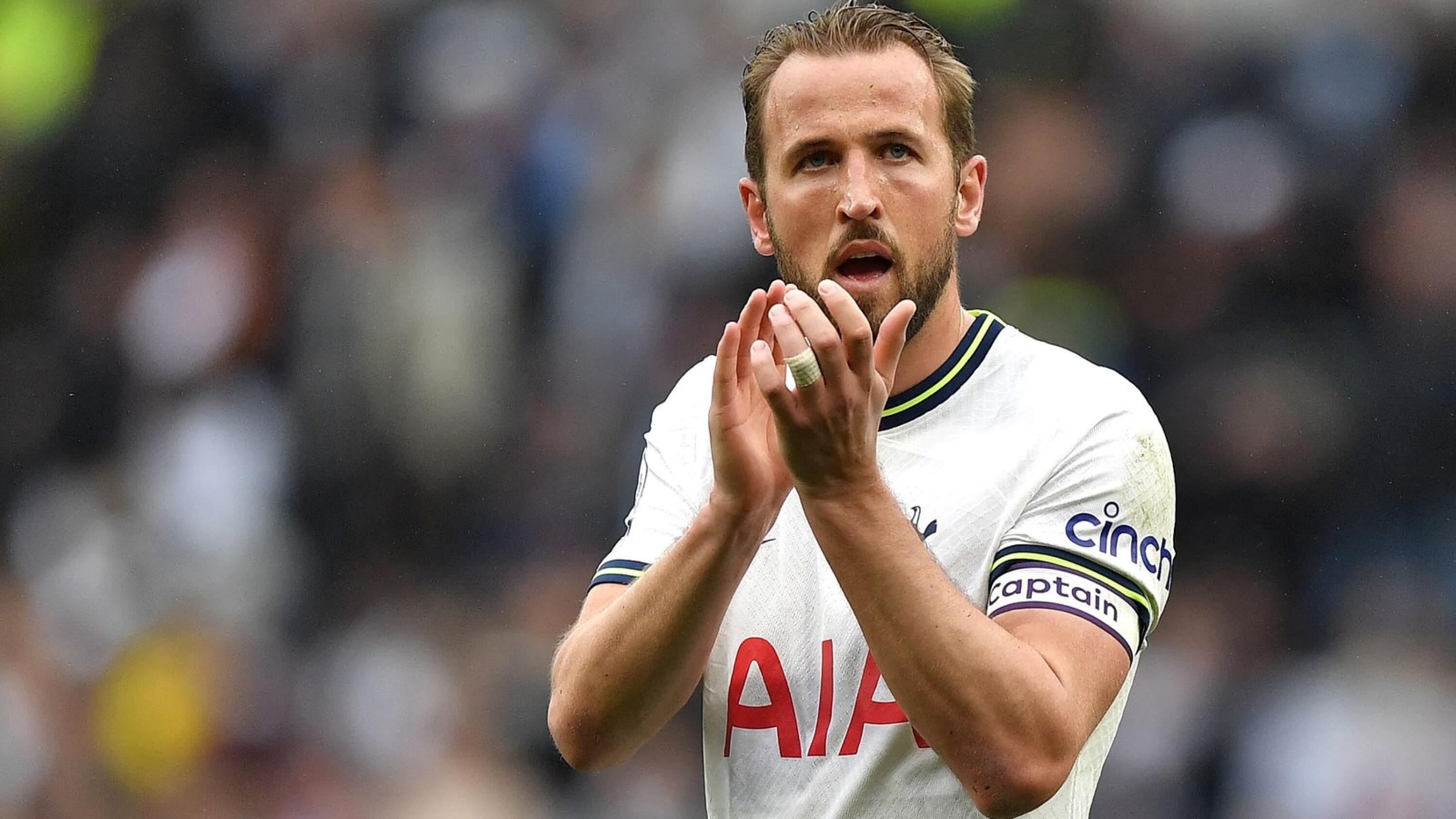 Tottenham Hotspur striker Harry Kane applauds fans after a Premier League game