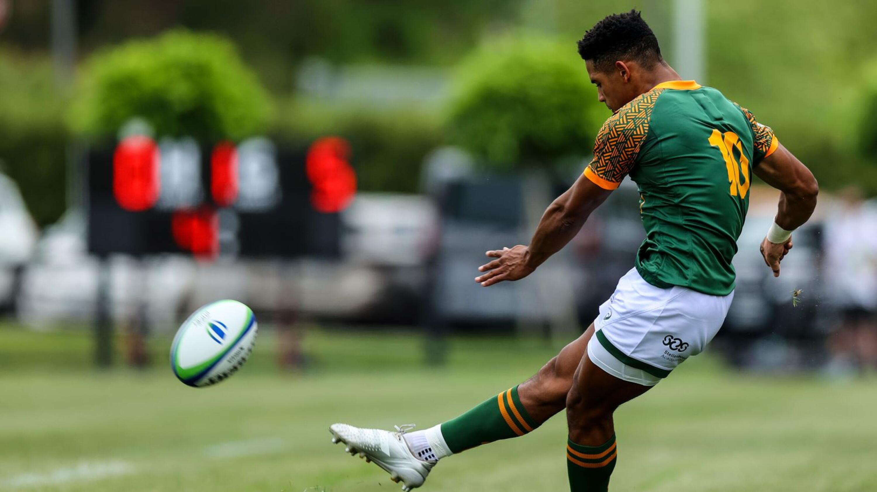 South Africa flyhalf and captain Sacha Mngomezulu produced an impressive kicking performance against France in their Six Nations Summer Series clash, in Verona, Italy, on Tuesday