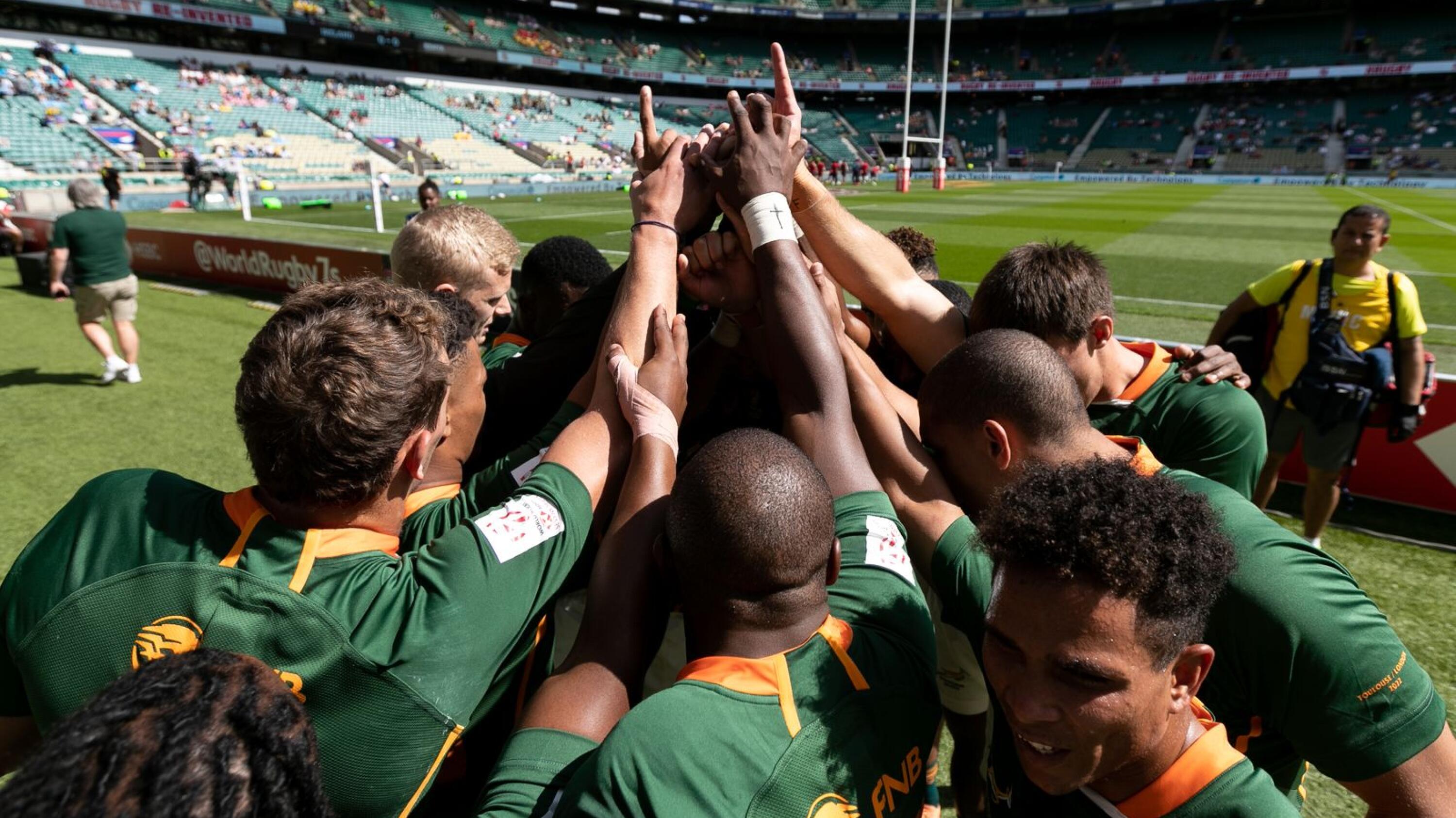 The Blitzboks’ recovery in the World Sevens Series continued in their second match of the London Sevens on Saturday when they saw off Ireland 19-12