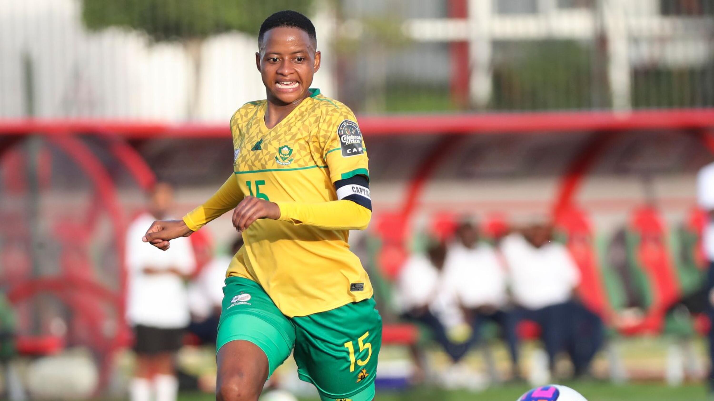 Refiloe Jane of South Africa during the 2022 Women’s Africa Cup of Nations match between South Africa and Burundi at Stade Prince Moulay Al Hassan, Rabat