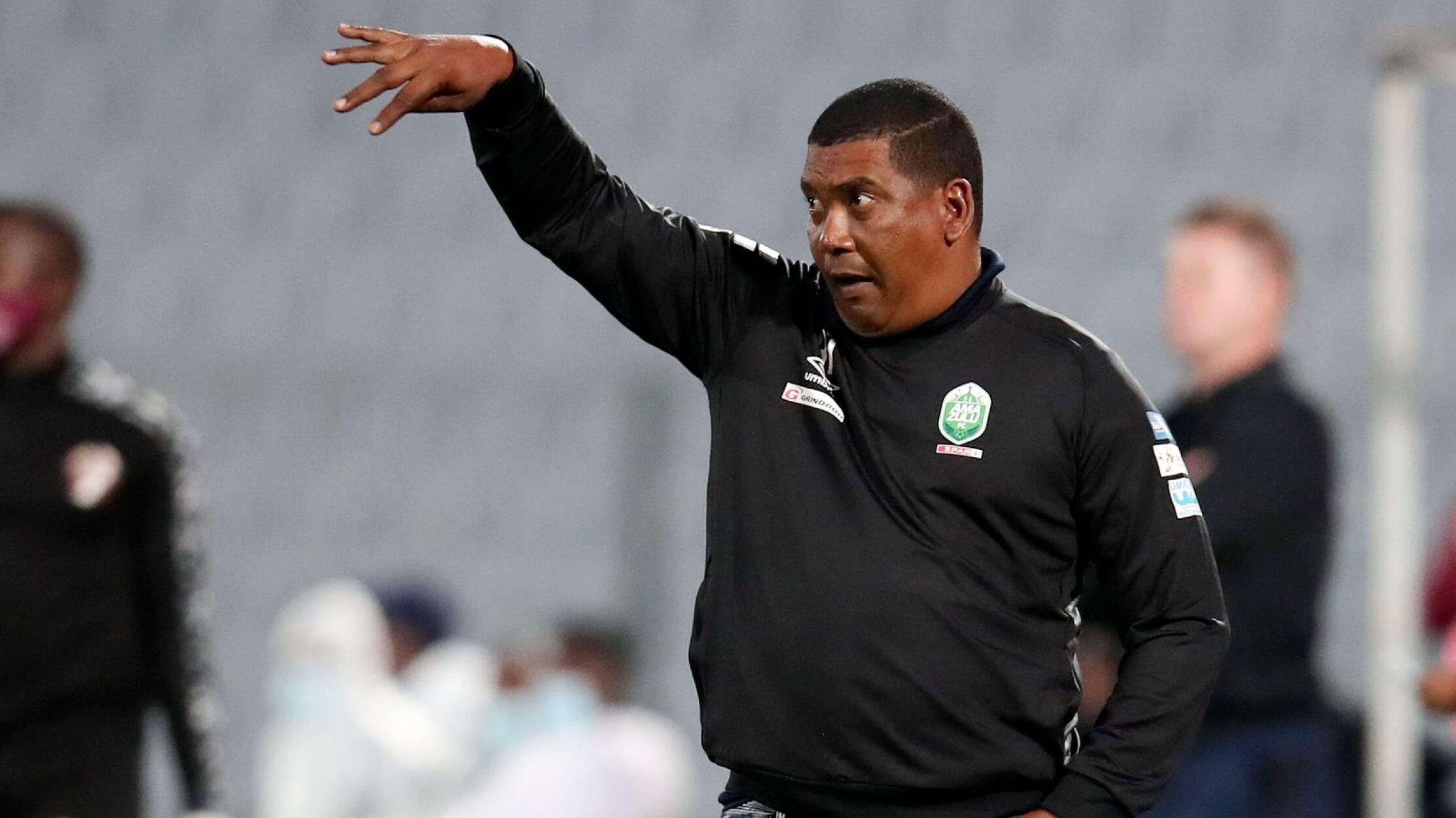 AmaZulu head coach Brandon Truter reacts during their DStv Premiership match against Swallows FC at the Dobsonville Stadium in Soweto on Tuesday