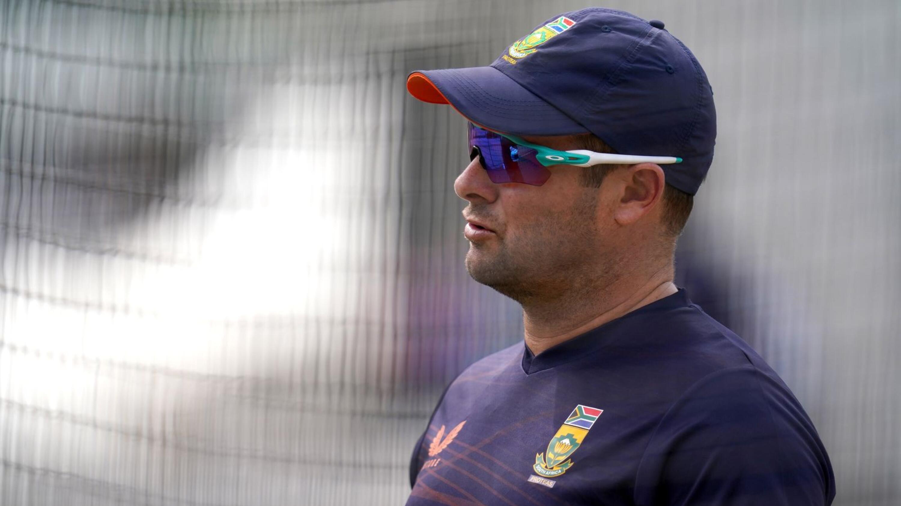 South Africa's head coach Mark Boucher during a nets session at Lord's Cricket Ground, London