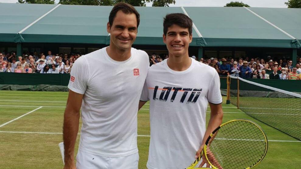 World No 1 Carlos Alcaraz posted a photo with Roger Federer after the Swiss tennis icon announced he would be retiring from the sport