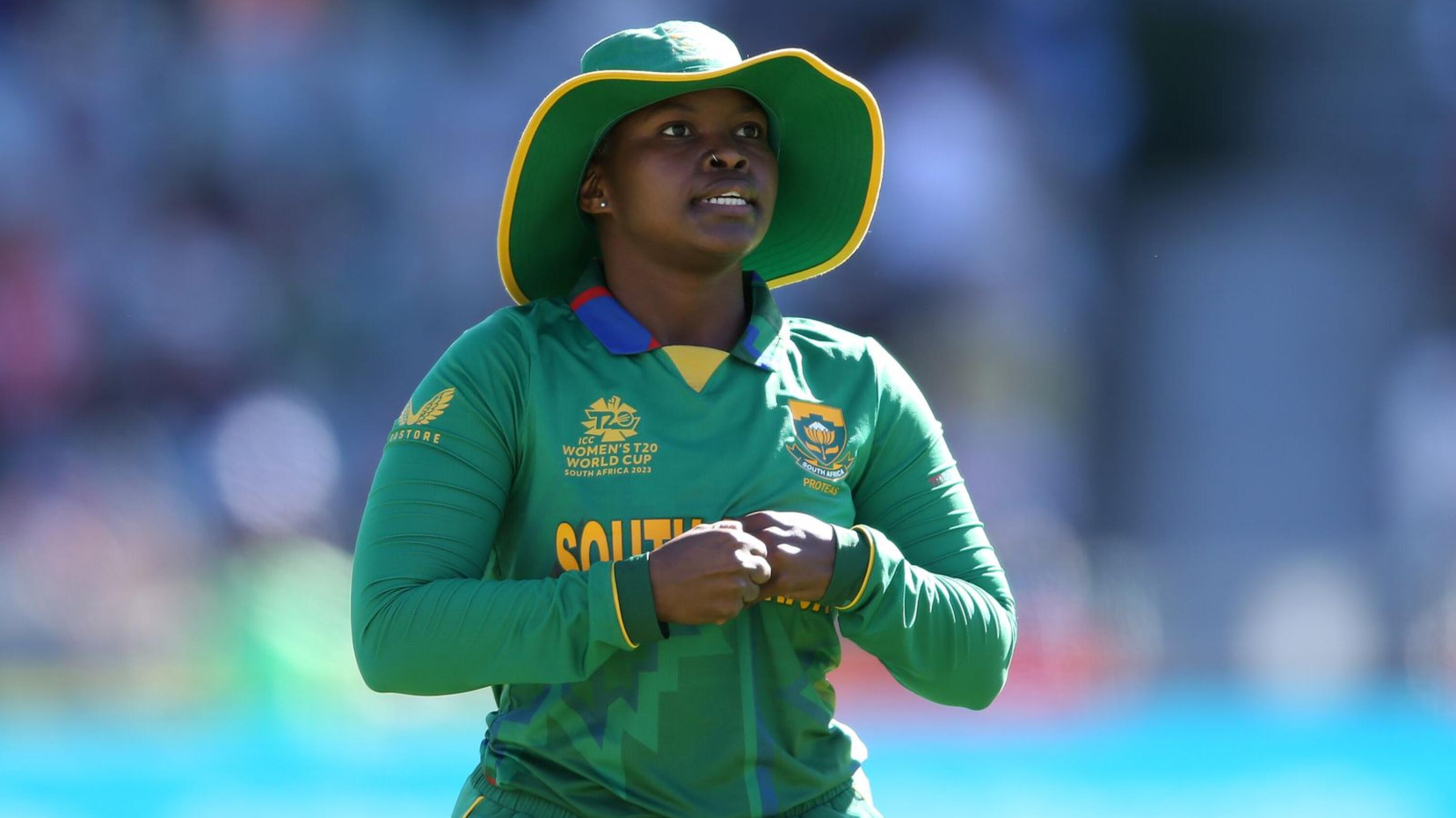 Nonkululeko Mlaba in action for the Proteas during the recent ICC Women's T20 World Cup