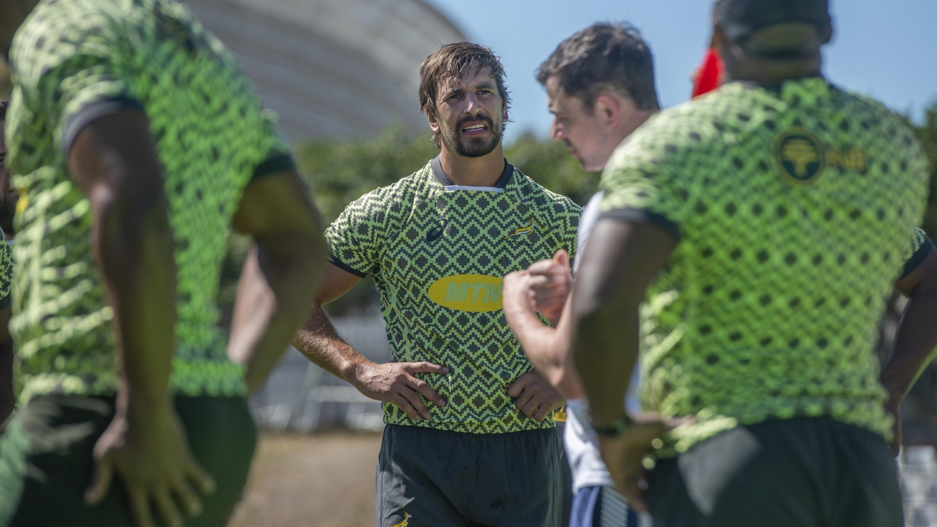 Eben Etzebeth. Springbok coach Jacques Nienaber and Head of Athletic Performance Andy Edwards gave an informal media briefing at Hamilton Rugby Football Club, aka Hammies, in Greenpoint, Cape Town