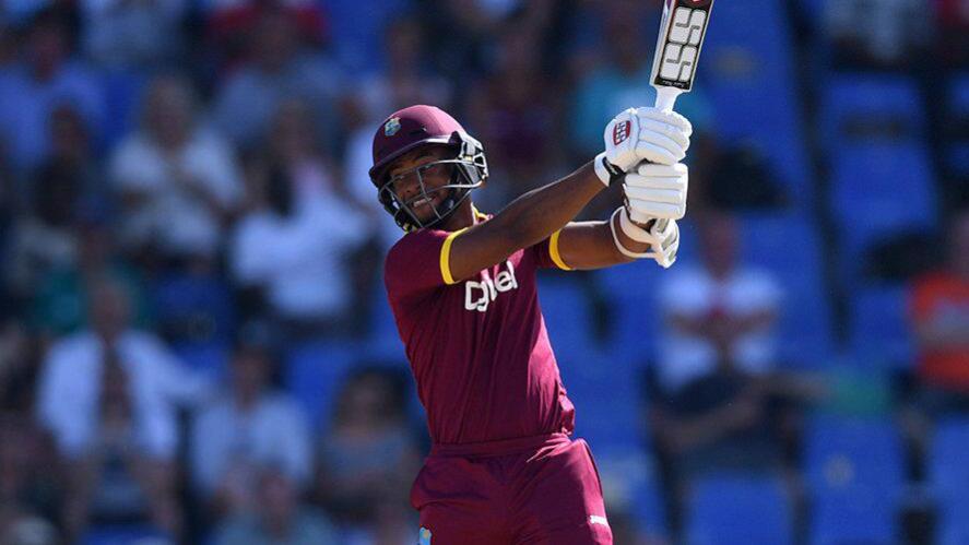 Shai Hope in action for the West Indies