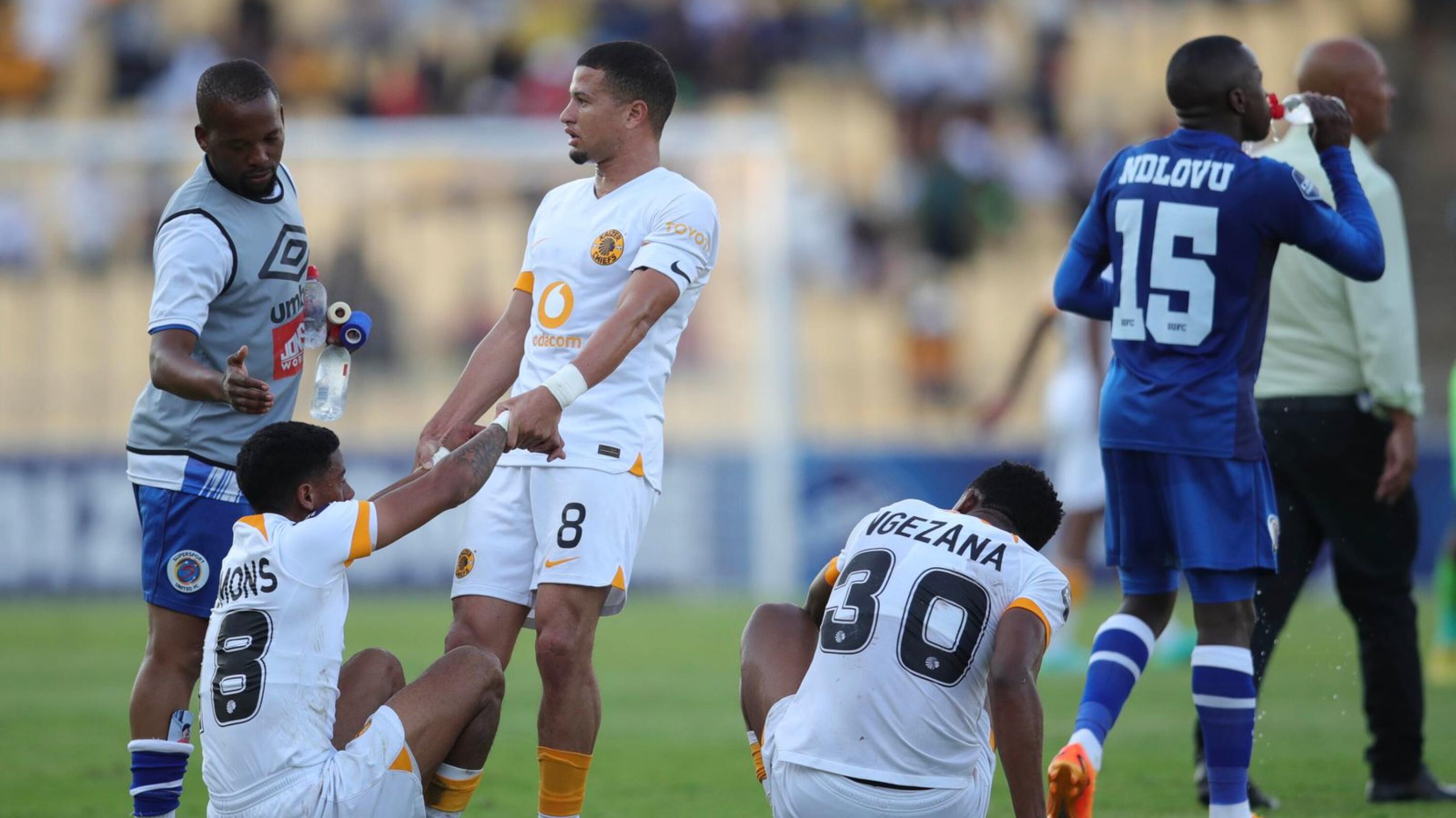 Chiefs players were dejected after losing to SuperSport on Saturday.