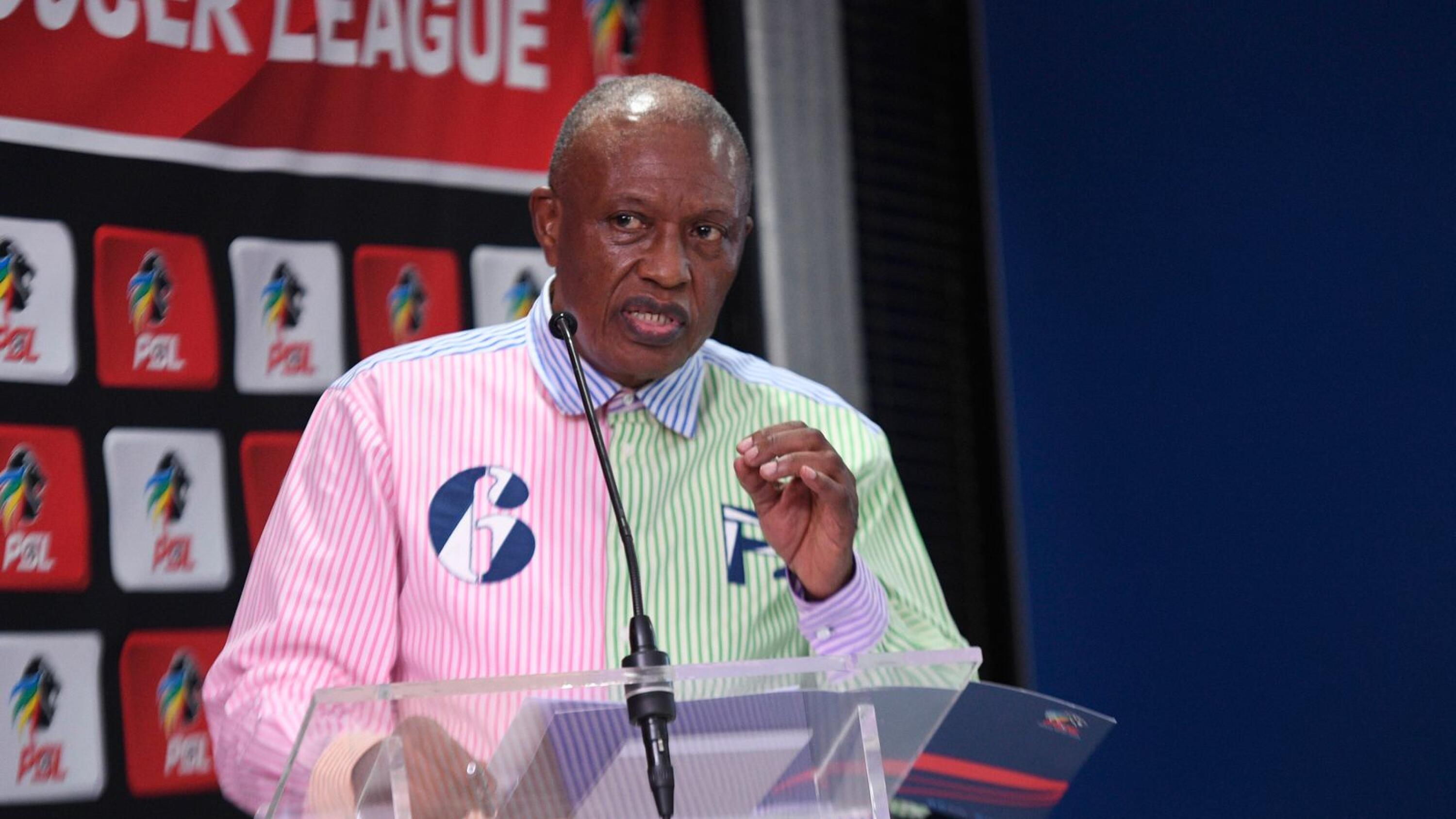 PSL Chairman Irvin Khoza speaks during a press conference