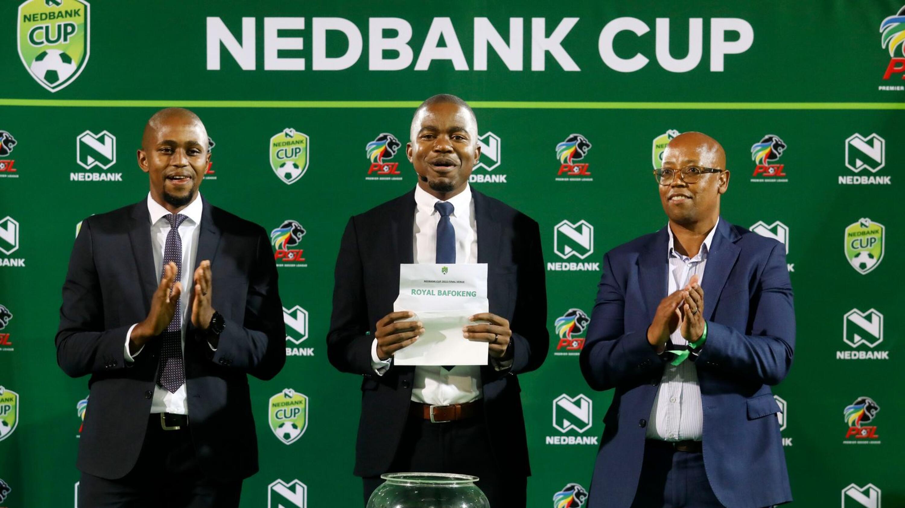 General view of the Nedbank Cup final draw being conducted at the Chatsworth Stadium in Durban on Sunday