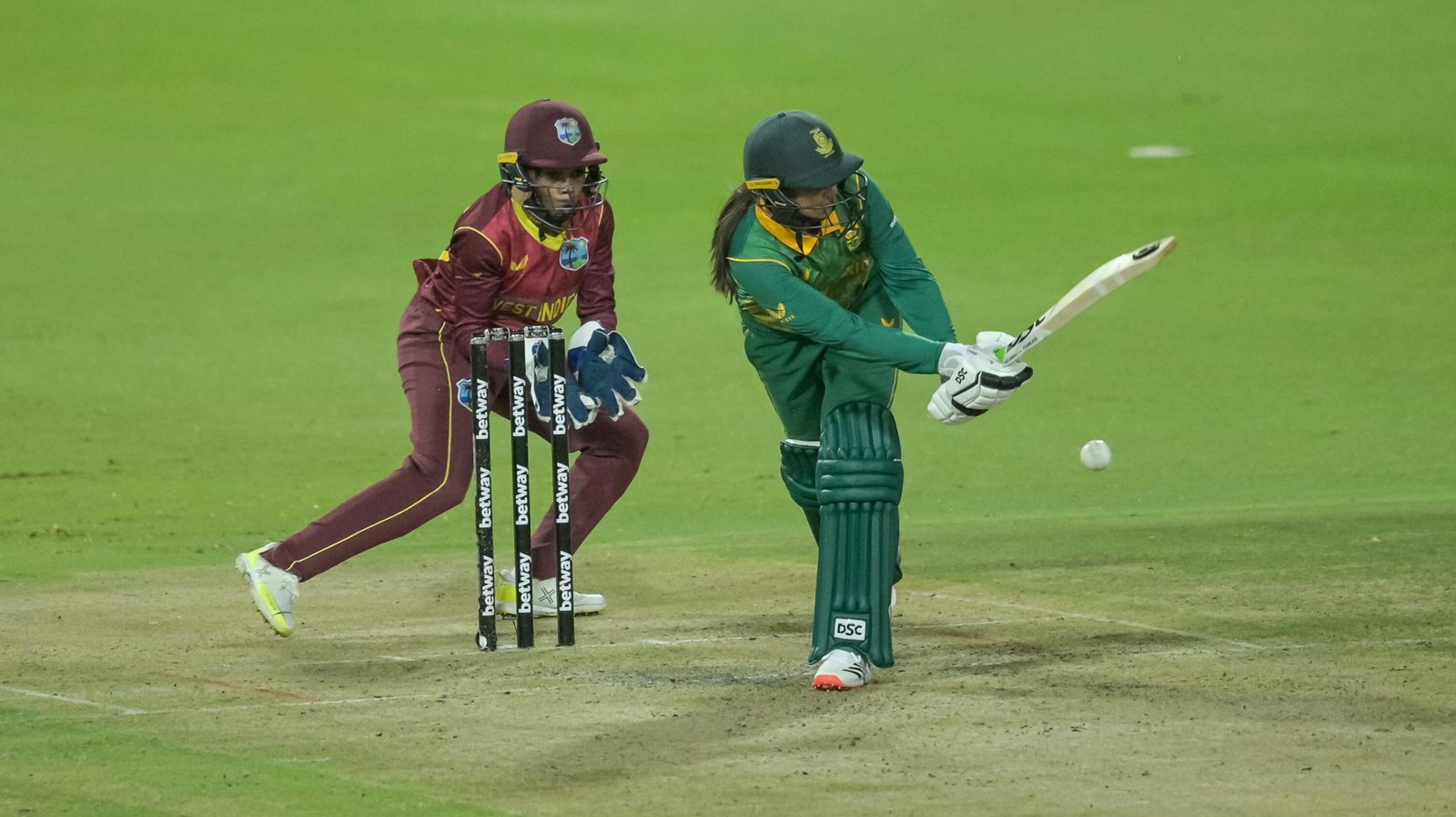 Proteas captain Sune Luus in action against the West Indies Women at the Wanderers in Johannesburg