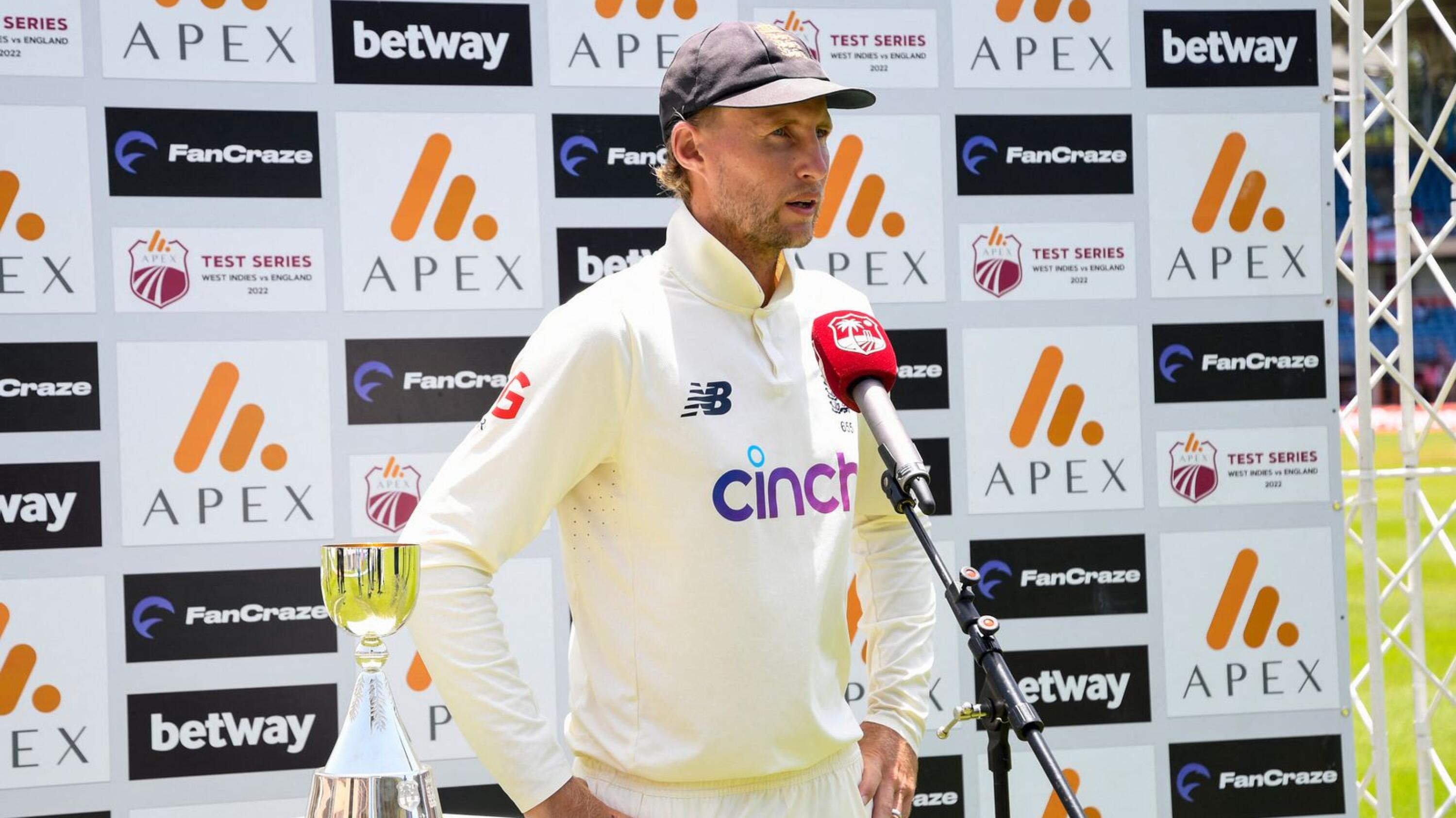 England captain Joe Root fronts up to the media following their hammering at the hands of the West Indies