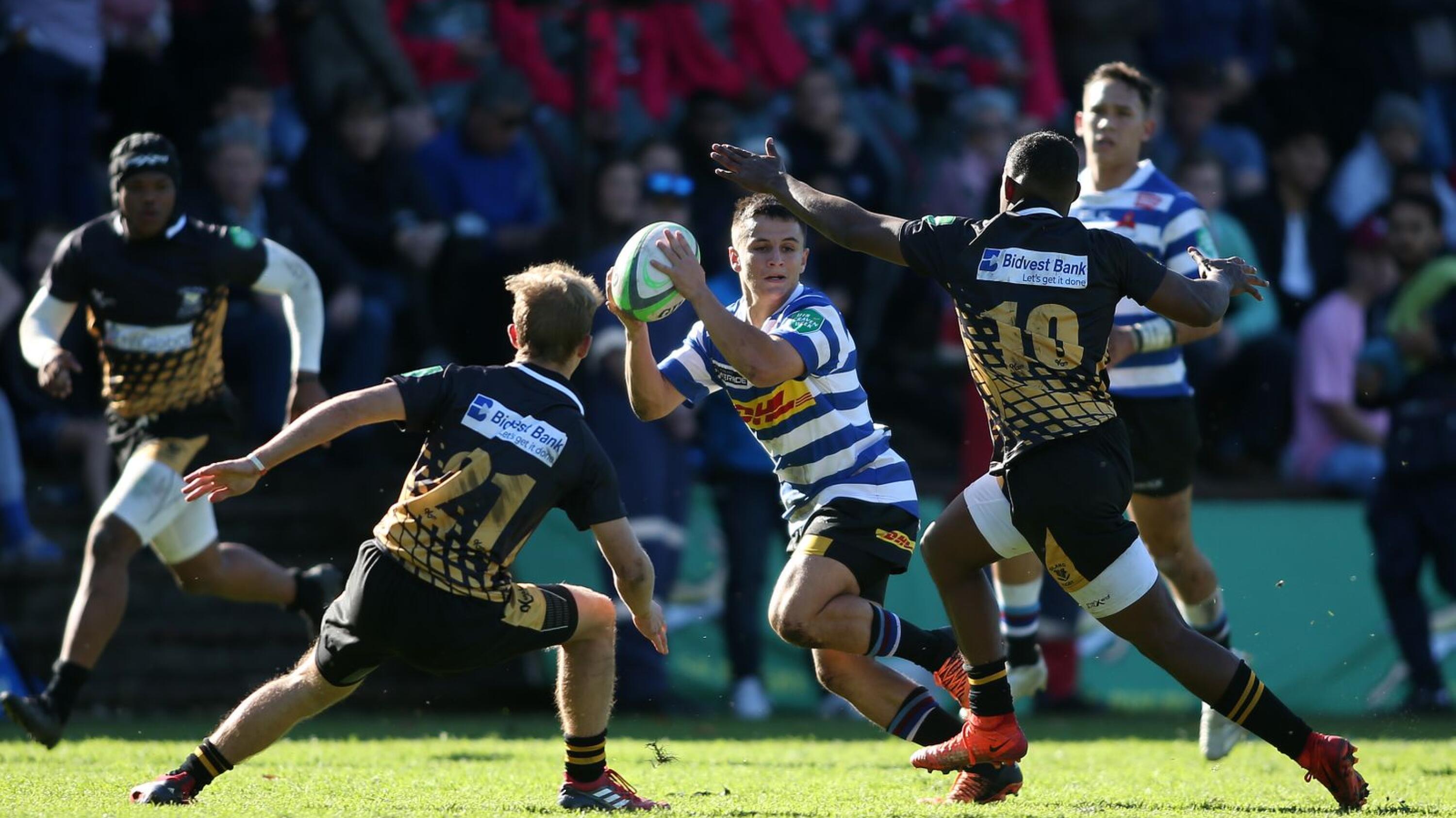 Jandre Genis of Western Province XV on the attack during their Craven Week match against Boland at Rondebosch Boys High School in Cape Town on Monday
