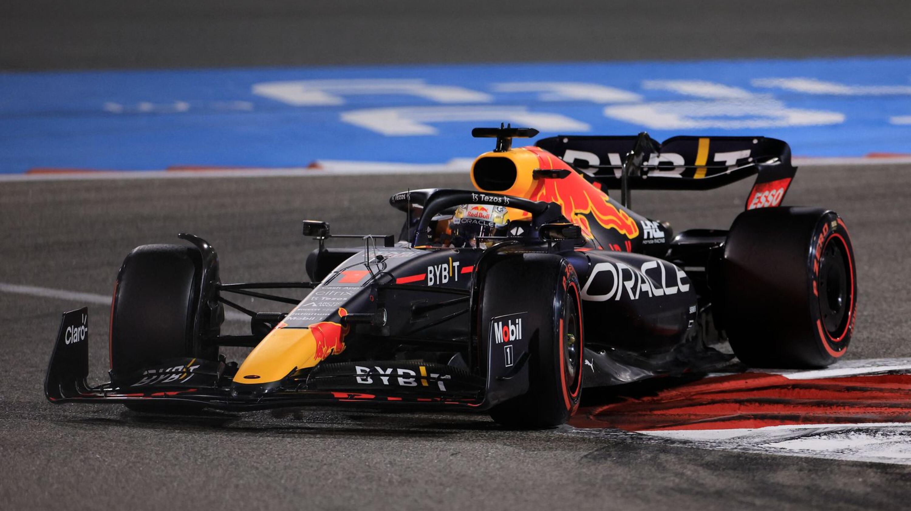 Red Bull's Max Verstappen in action during the season-opening Bahrain Grand Prix