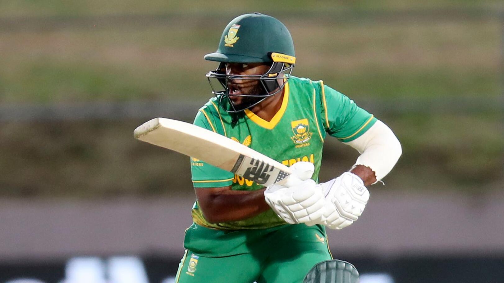 Temba Bavuma bats during the second ODI against the Netherlands at Willowmoore Park in Benoni on Friday