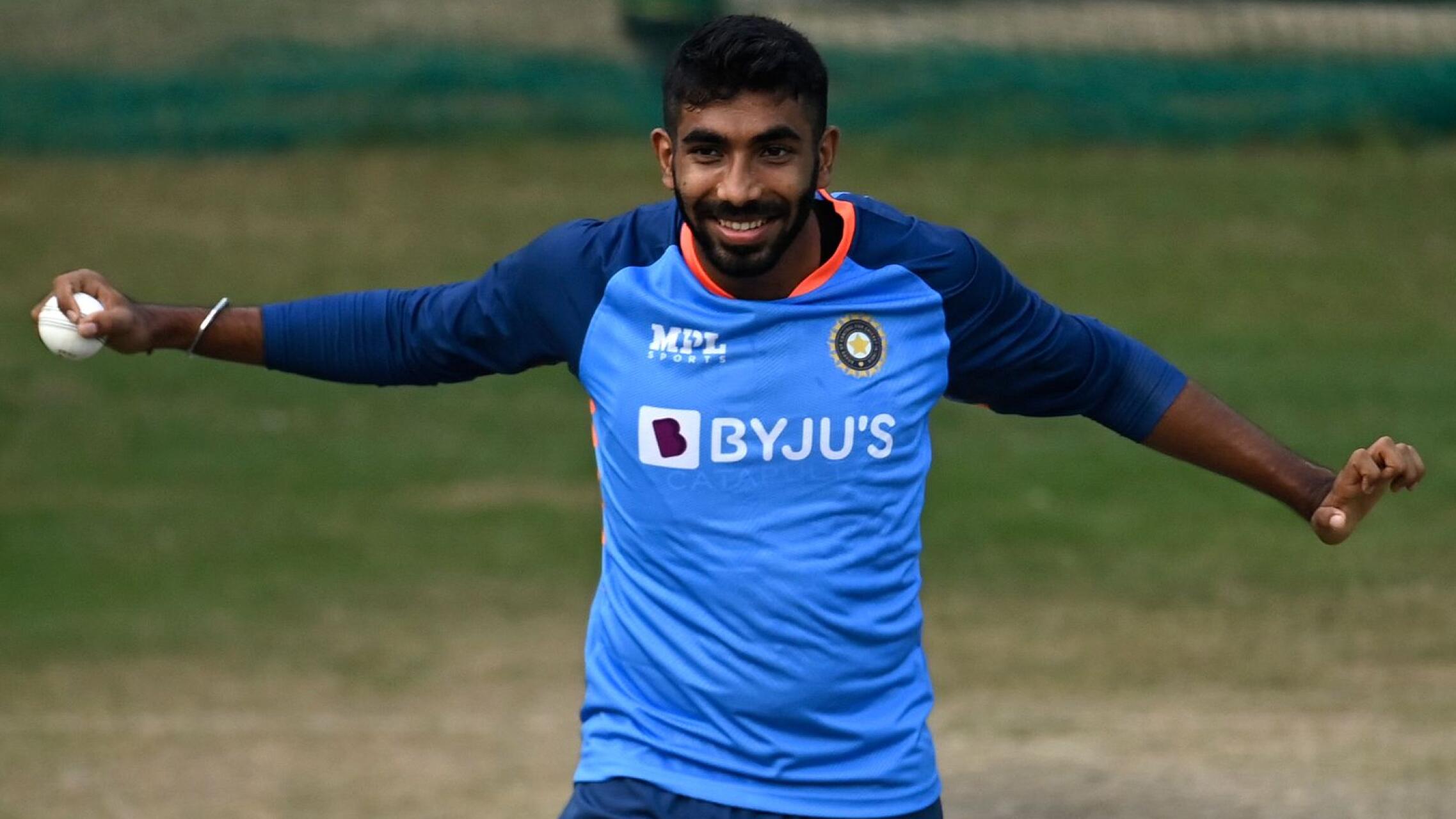 India's Jasprit Bumrah in action during a nets session