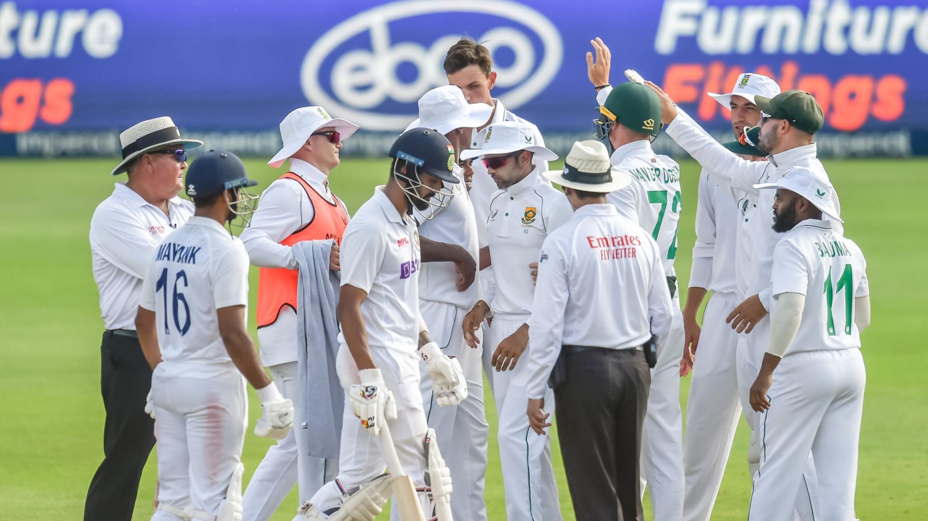 KL Rahul of India walks of after the umpires checked with the third umpire for a caught behind during India’s second Innings on day 2 of the 2nd Test against South Africa at the Wanderers in Johannesburg on Tuesday